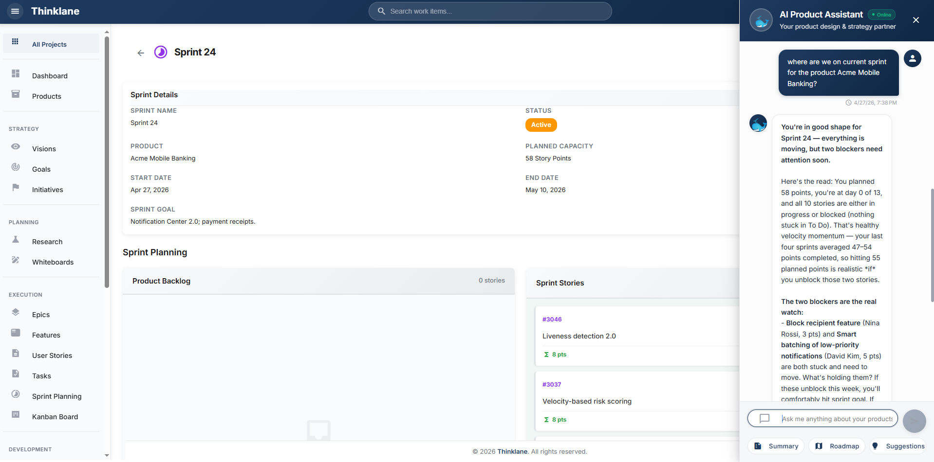 Thinklane AI Assistant